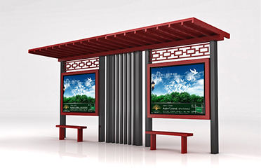台州宿迁中式公交站亭设计制作