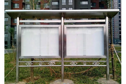 深圳社区不锈钢宣传栏安装完成